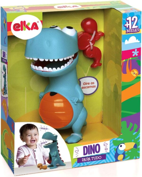 Brinquedo para Bebe Dino Papa Tudo Multicor | Elka - Image 3