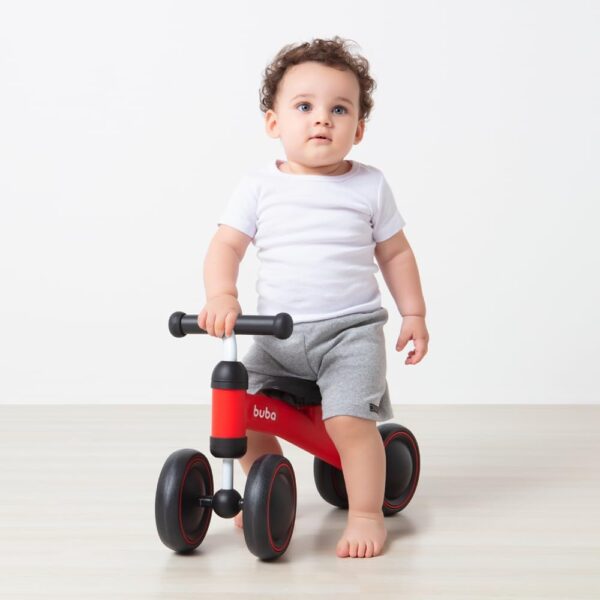 Bicicleta de Equilíbrio Vermelho Andador Infantil 4‎‎‎ Rodas‎ | BUBA - Image 6