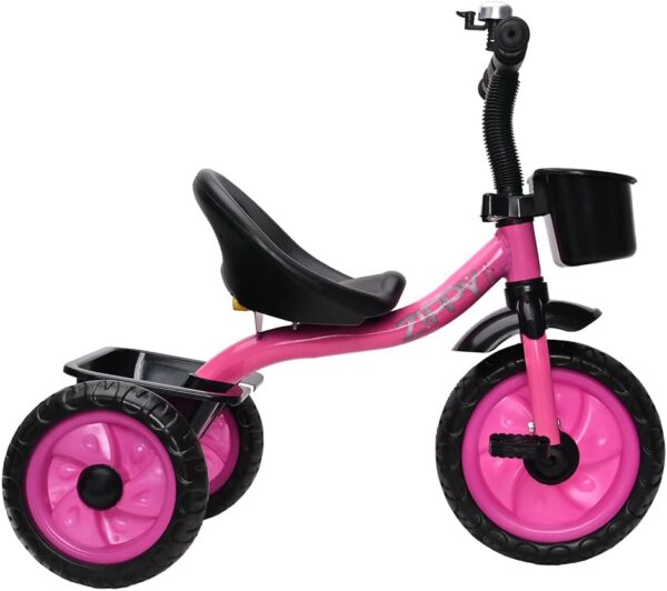 Triciclo Infantil Rosa , com Cestas de Armazenamento | Zippy Toys - Image 4