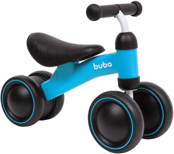 Bicicleta de Equilíbrio Azul Andador Infantil 4‎‎‎ Rodas‎ | BUBA