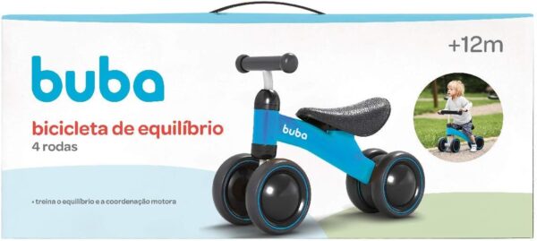 Bicicleta de Equilíbrio Azul Andador Infantil 4‎‎‎ Rodas‎ | BUBA - Image 5