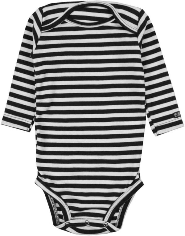 Conjunto Body Bebe Manga Longa e jardineira Unissex Minimalista Preto | 6-12 meses - Image 7