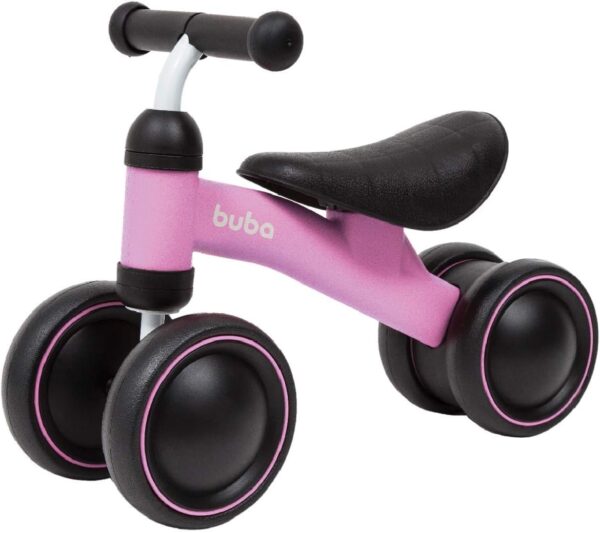 Bicicleta de Equilíbrio Rosa Andador Infantil 4‎‎‎ Rodas‎ | BUBA - Image 2