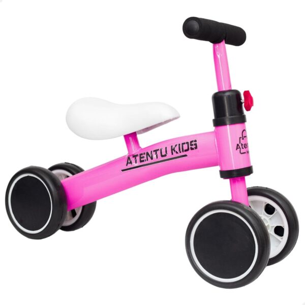 Bicicleta de Equilíbrio Rosa Andador Infantil 4‎‎‎ Rodas‎ | Tico-Tico - Image 7