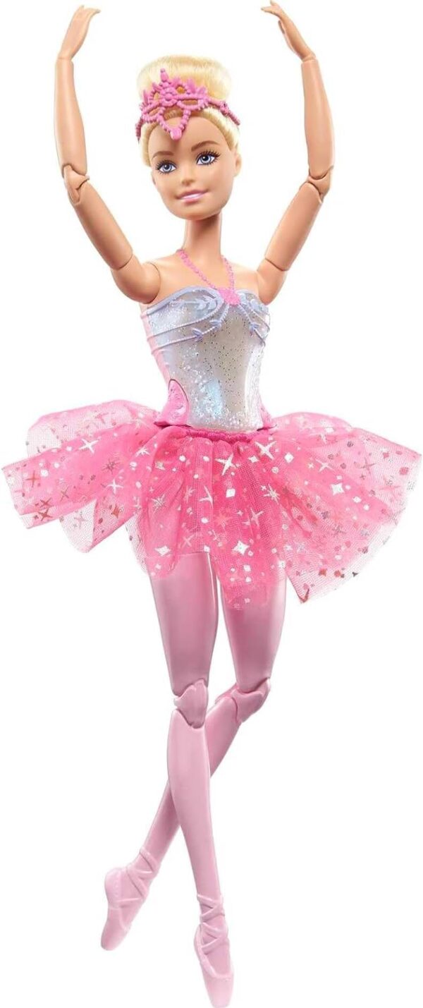 Barbie Fantasia Bailarina Luzes Brilhantes Rosa